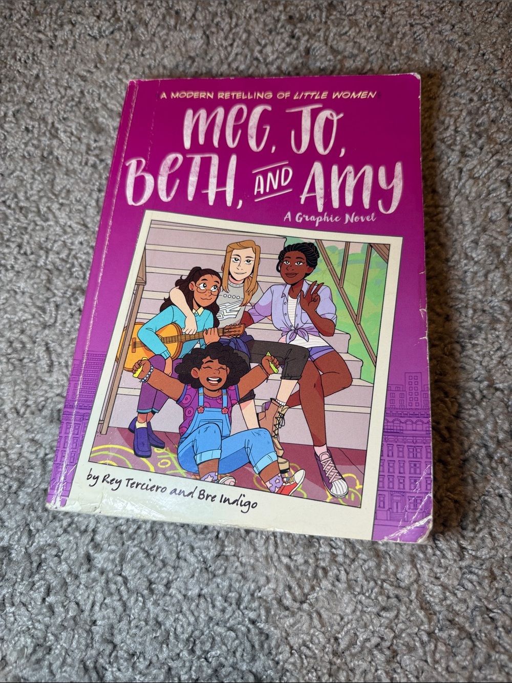 Meg, Jo, Beth, and Amy Graphic Novel - Bright Magenta Cover